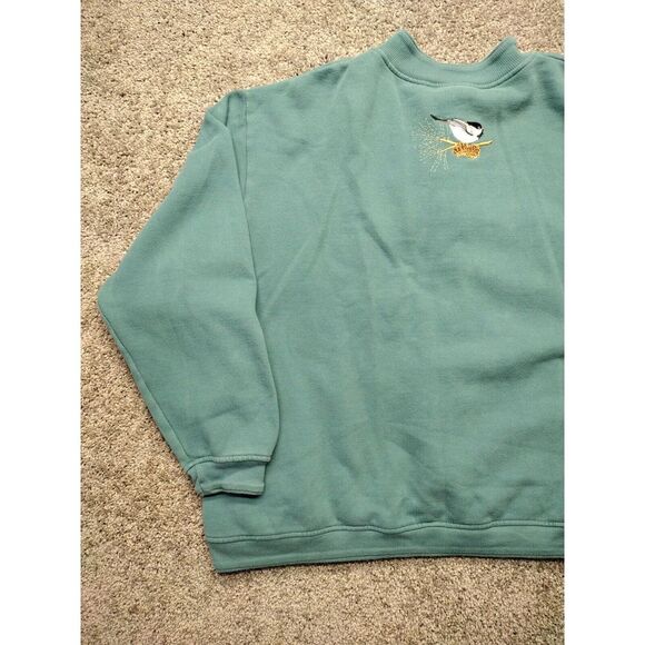 VTG Wild Birds Sweatshirt Women XL No Size Tag Artisans Chickadee Nuthatch Jay - Picture 8 of 13